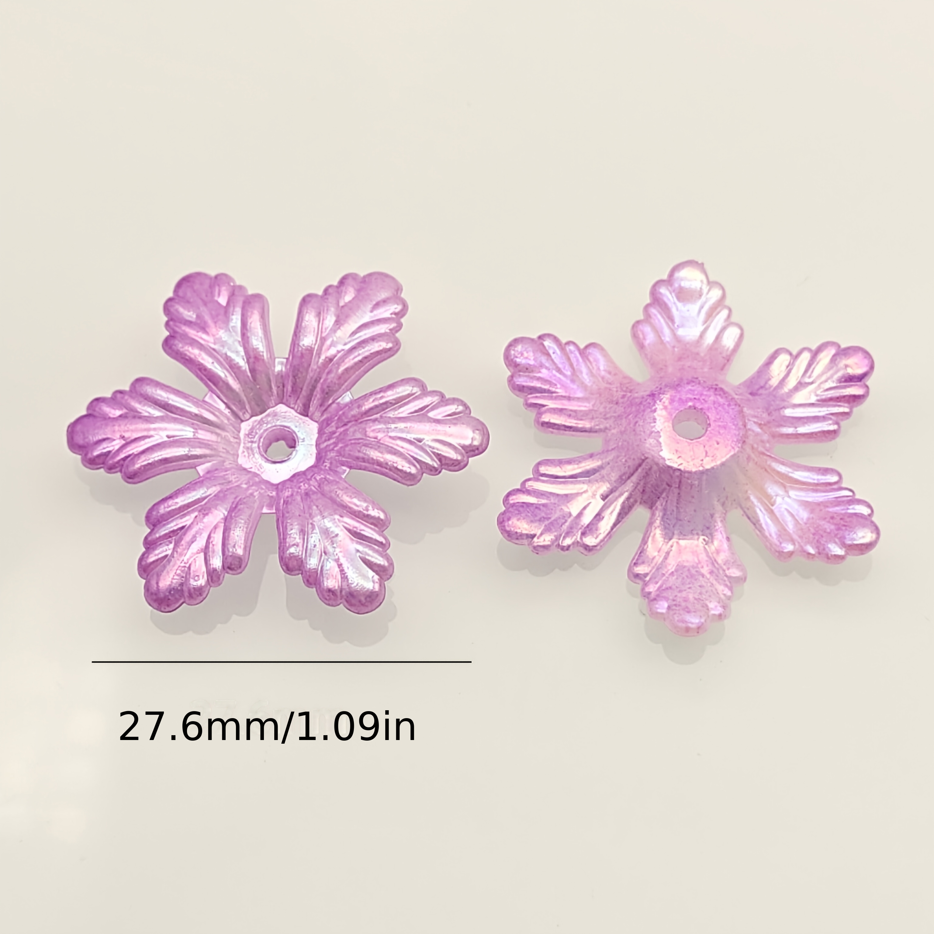 44pcs Acrylic Flower Beads for DIY Jewelry Making